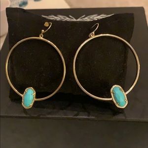 Kendra Scott Gold Elora Earrings with Turquoise